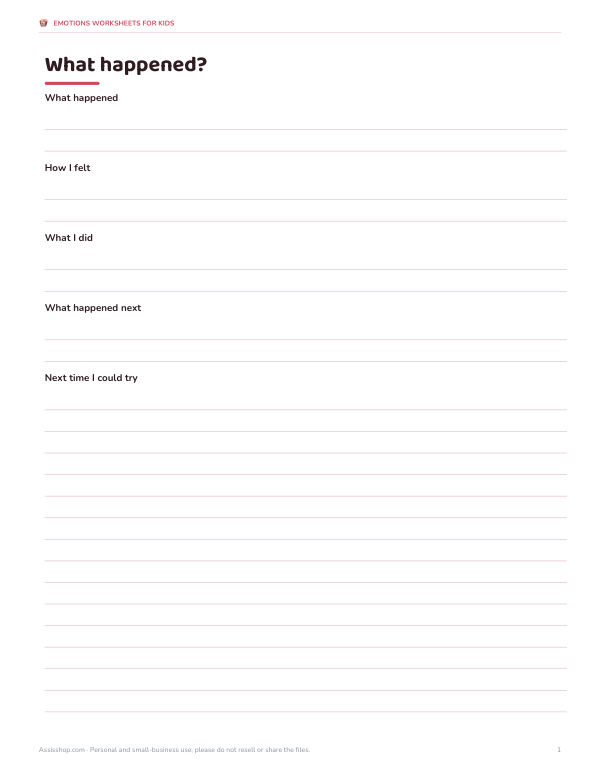 Preview of Printable Triggers and Solutions Worksheet